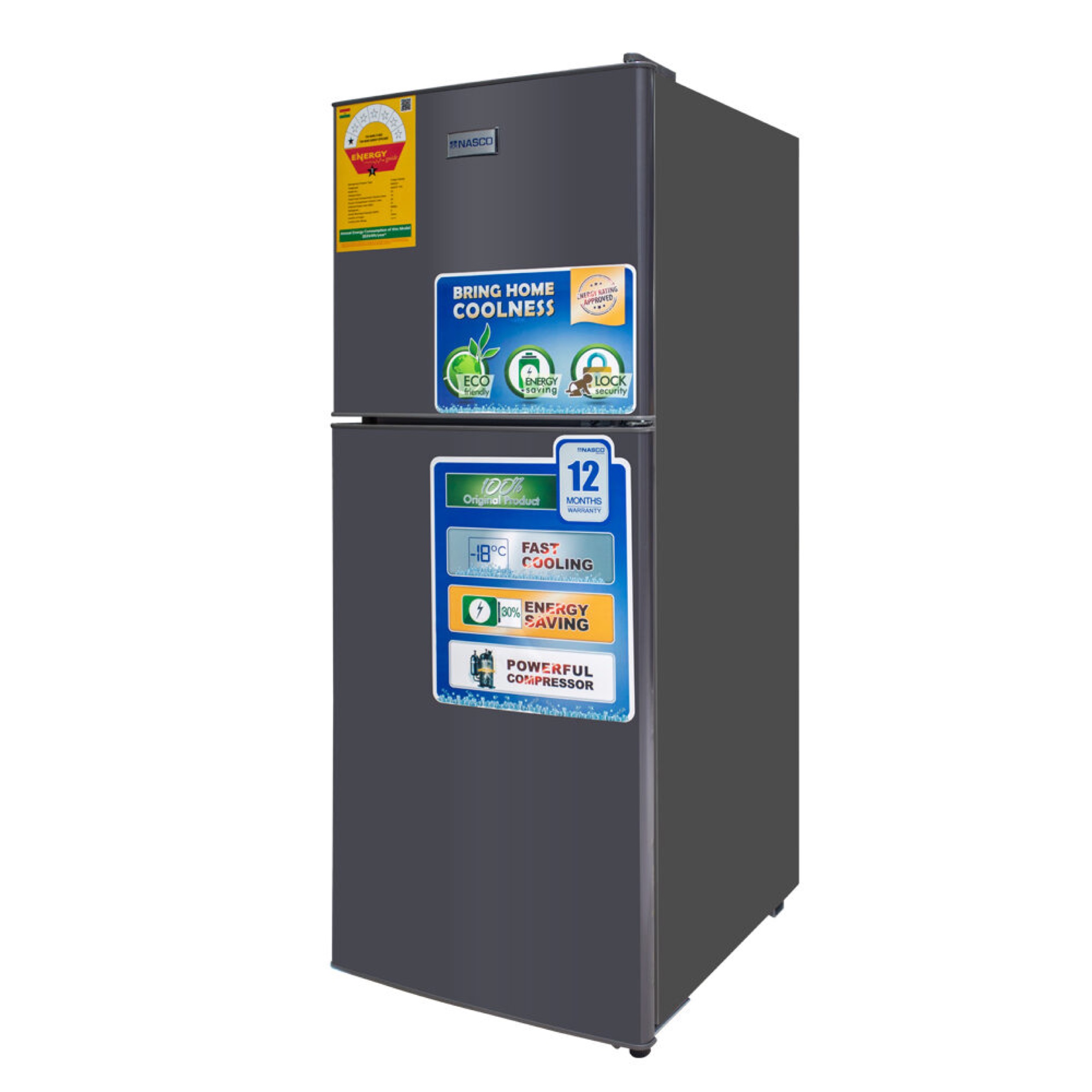 Nasco 118L Top Mount Refrigerator NASF2-15S