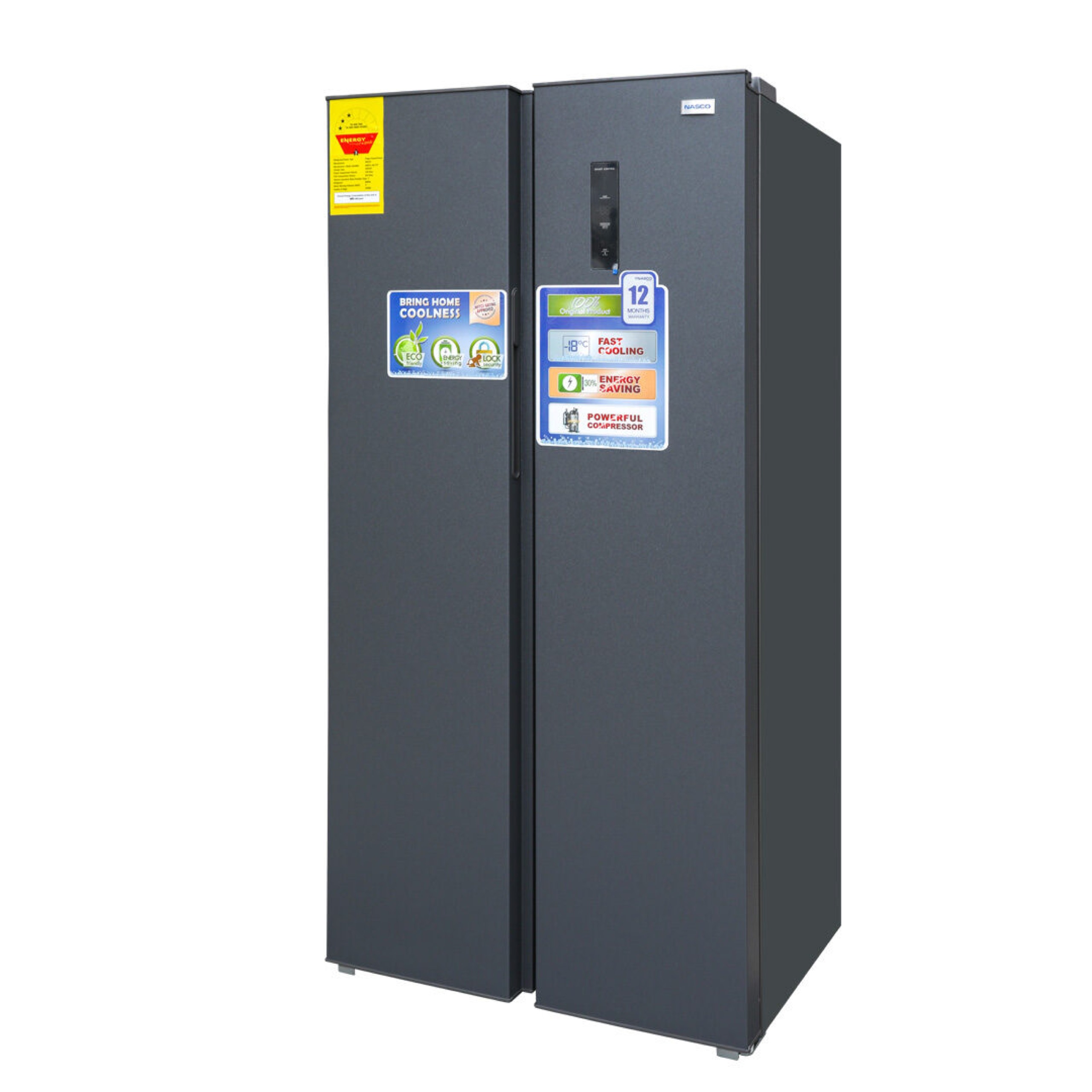 Nasco 529L Side by Side Refrigerator NASF2-66.1