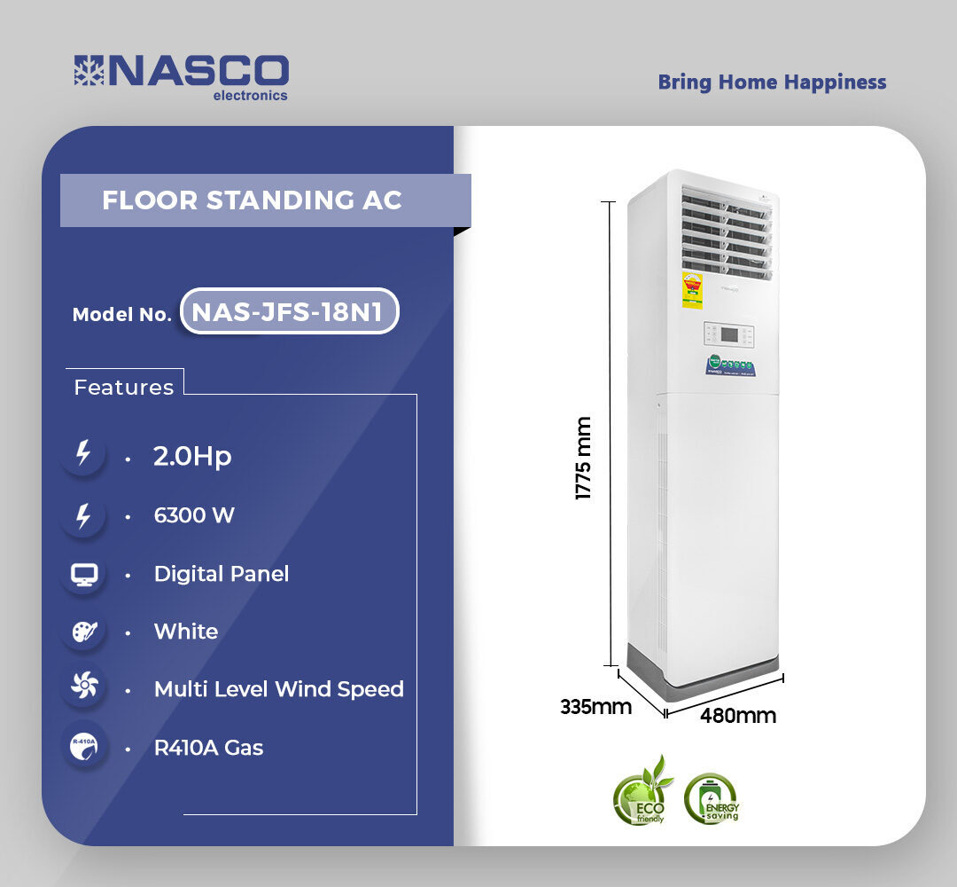 Nasco 18000BTU Floor Standing AC NAS-JFS-18N1